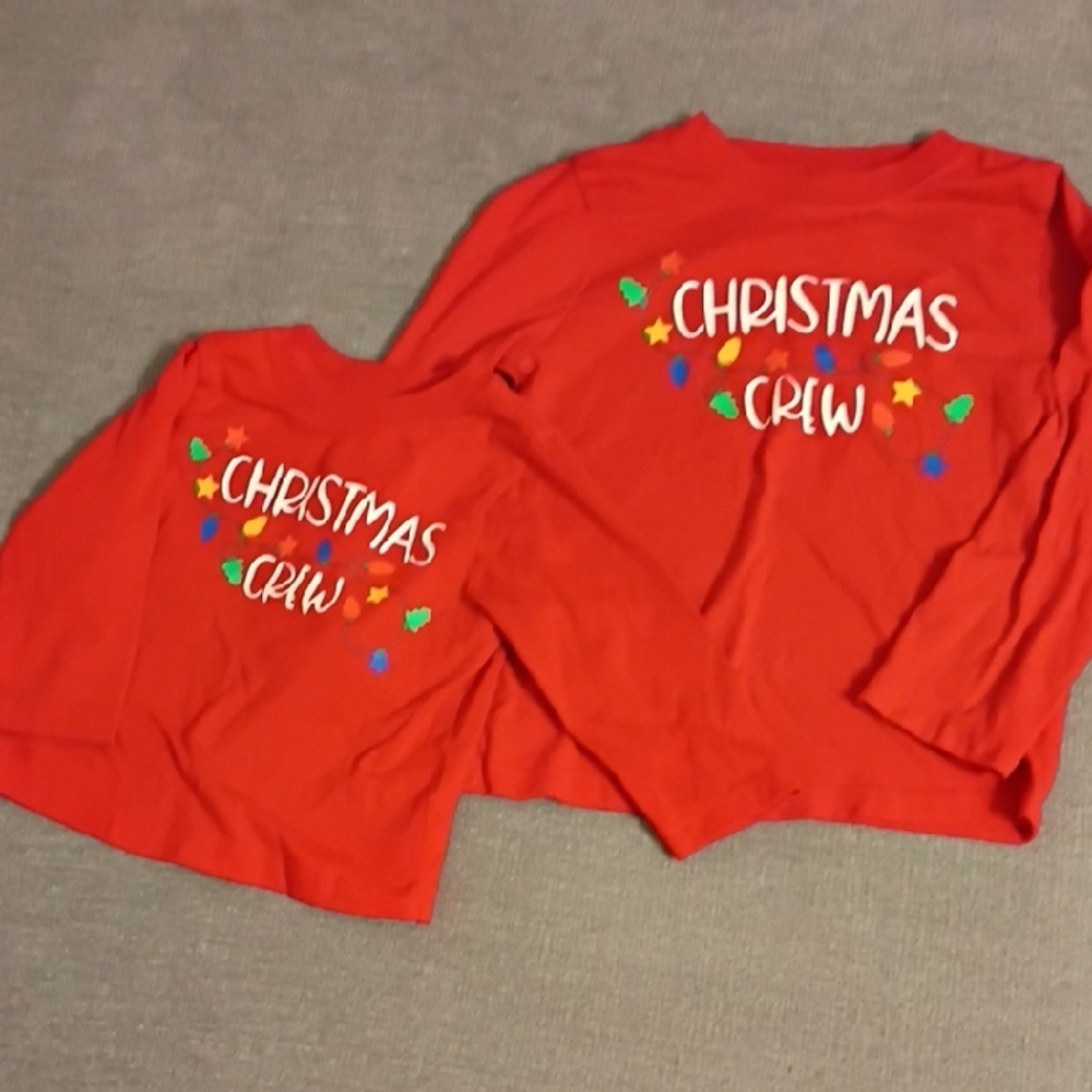 Red Christmas Crew Matching Shirts 12 Months & 5T